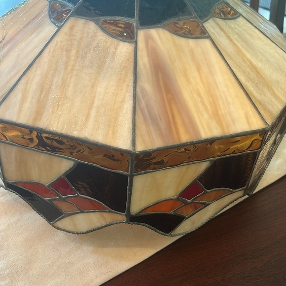Tiffany Stained Glass Hanging Light - Picture 5 of 14
